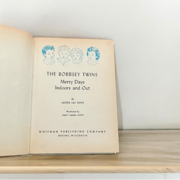 Vintage The Bobbsey Twins Merry Days Inside and Out Hardcover Book 1950 - Picture 4 of 8